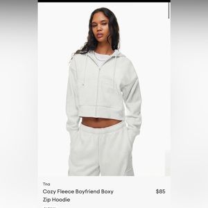 TNA Cozy Fleece Boyfriend Boxy Zip Hoodie